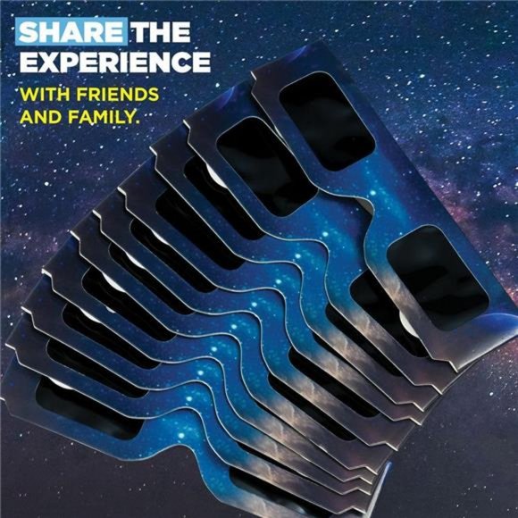 Solar Eclipse Glasses AAS Approved 2024 10 Pack CE and ISO Certified Safe Shades - Picture 7 of 8